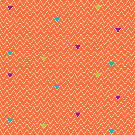 Quilting Cotton - Arrow Drops Orange - ARR03OR