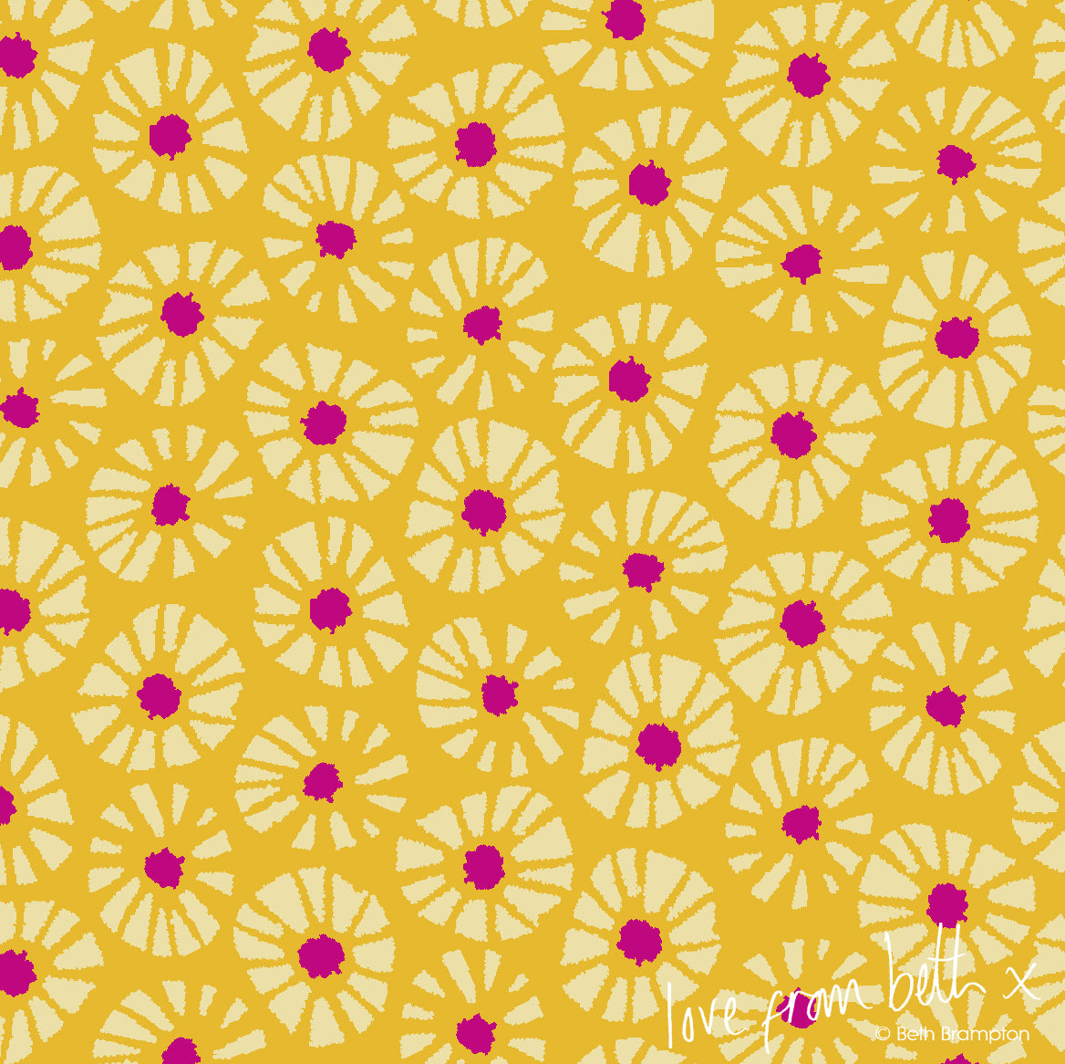 Quilting Cotton - Dials Yellow BL0606Y