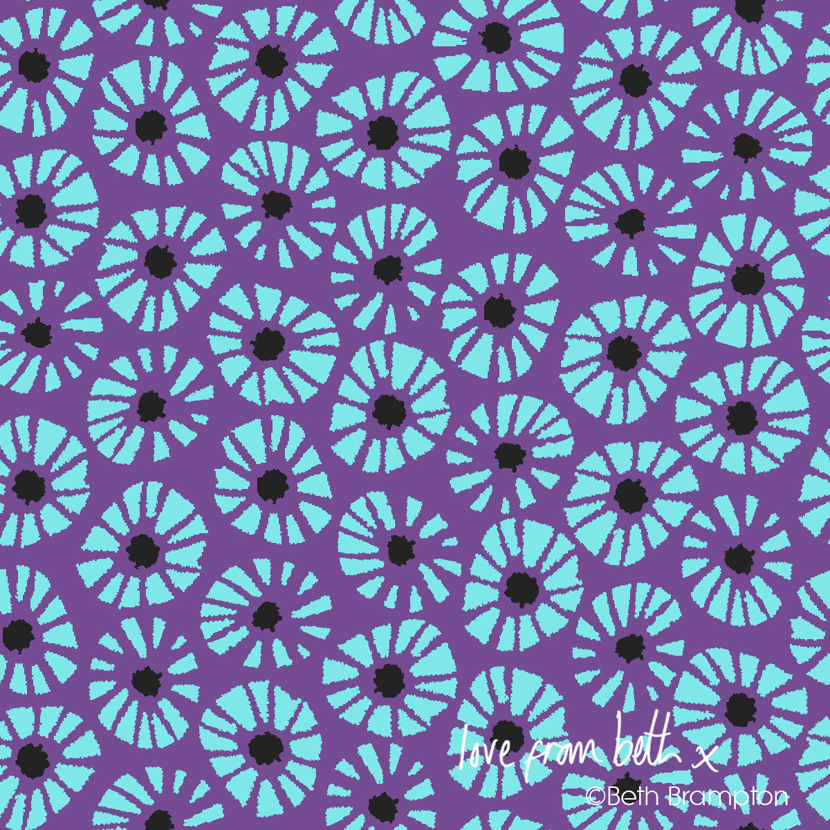 Quilting Cotton - Dials Purple BL0607P
