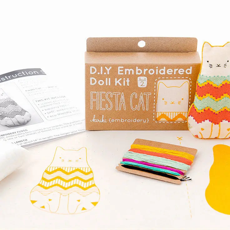 Fiesta Cat Sewing Kit - Kiriki Press