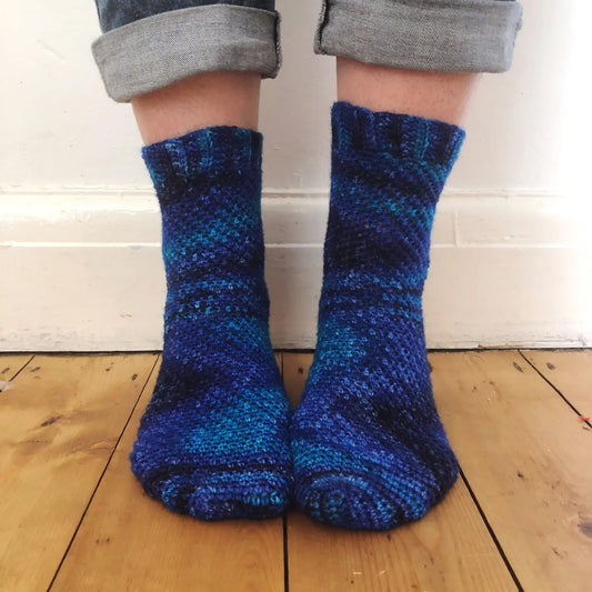 Crochet Pattern - Fallen Leaves Socks