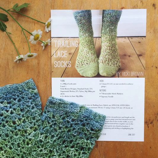 Crochet Pattern - Trailing Lace Socks