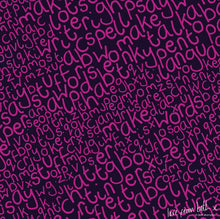 Load image into Gallery viewer, Quilting Cotton - Letters Pink Black - LET02PB