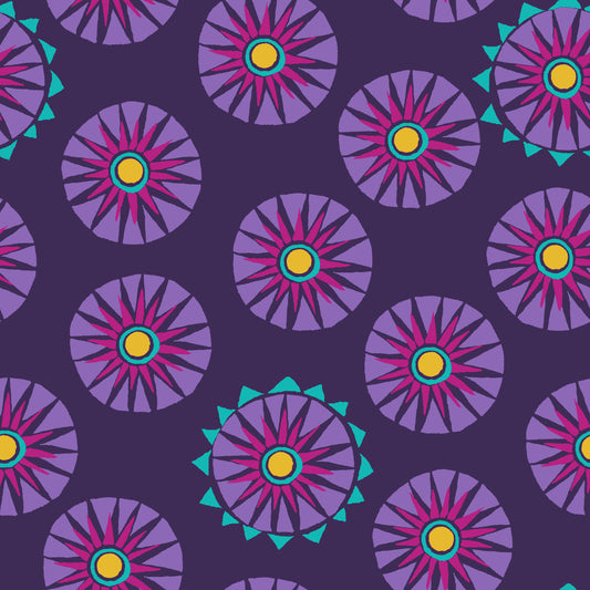 Quilting Cotton - Block -  Purple - BLOK03PUR