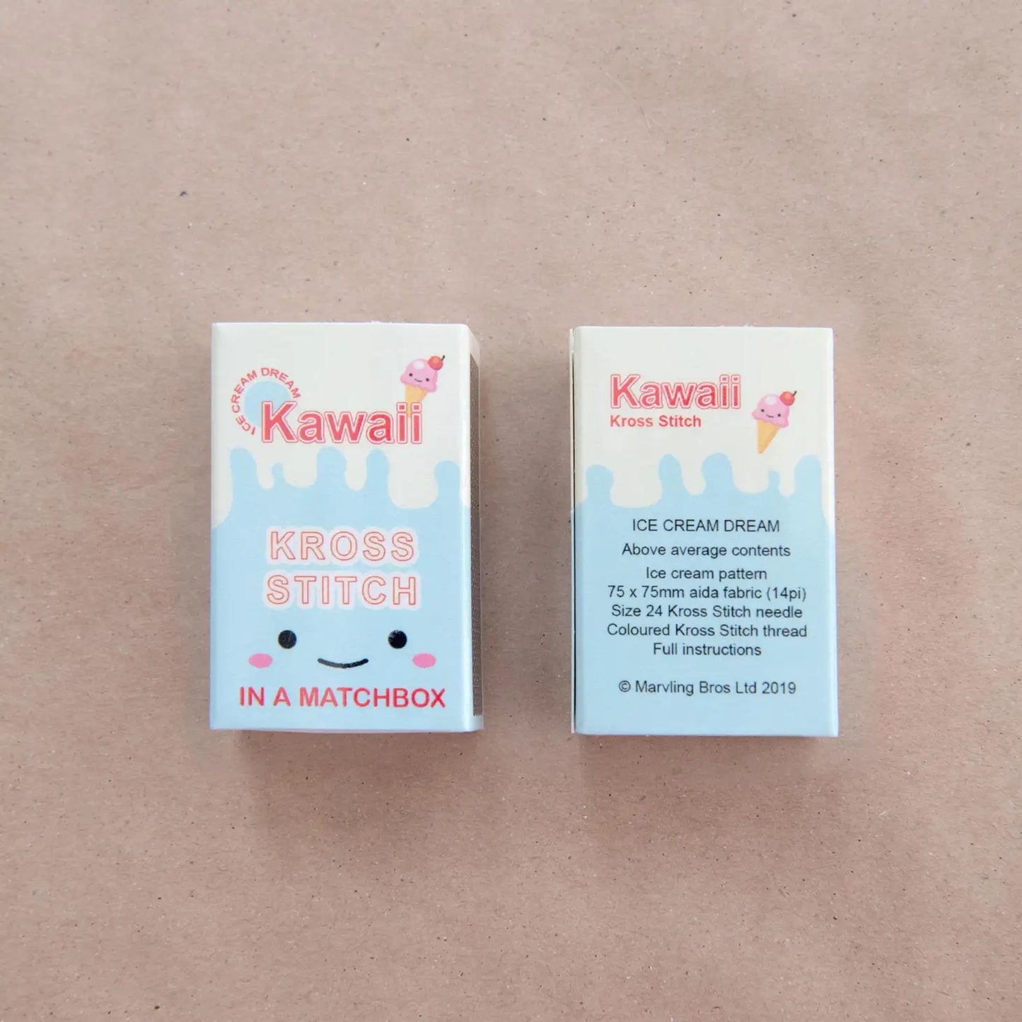 Kawaii Ice Cream Mini Cross Stitch Kit