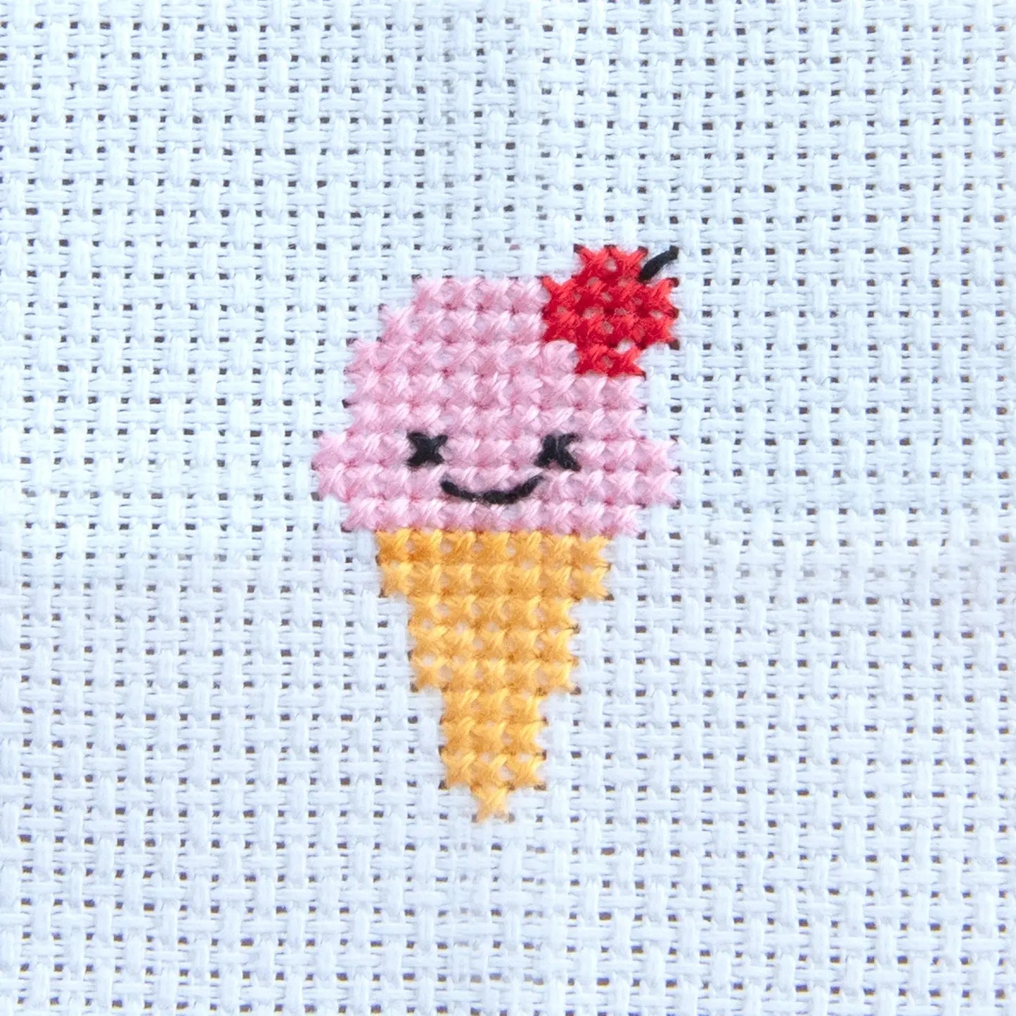 Kawaii Ice Cream Mini Cross Stitch Kit