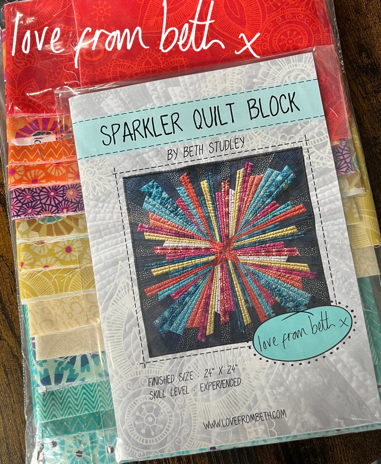 Sparkler Quilt Block Sewing Pattern