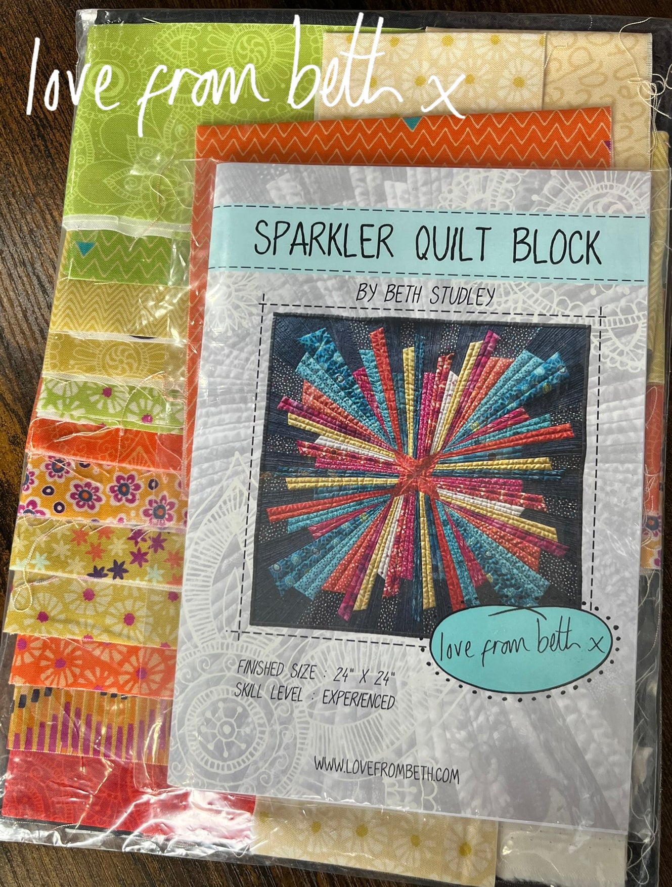Sparkler Quilt Block Sewing Pattern