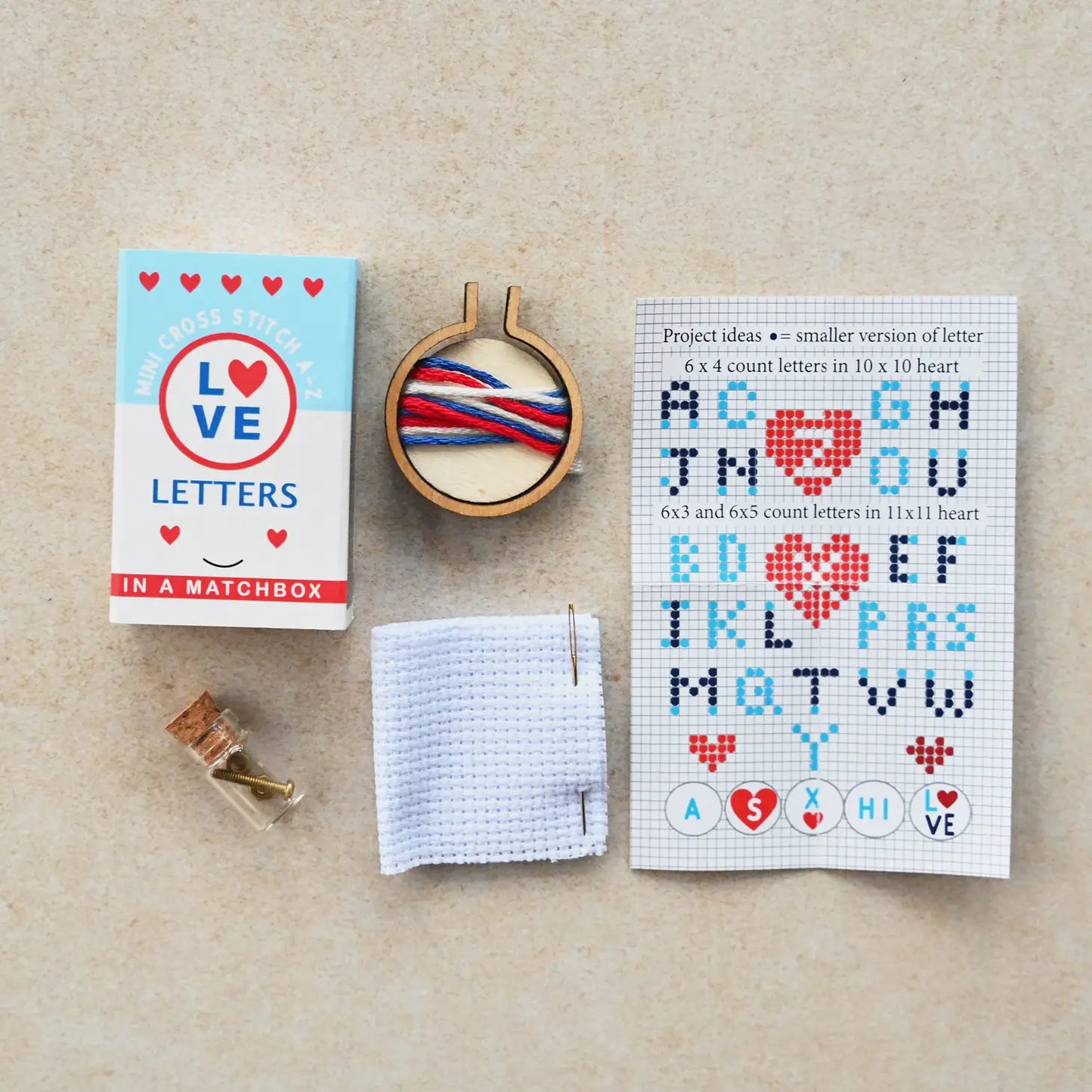 Love Letters Mini Cross Stitch Kit