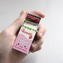 Load image into Gallery viewer, Kawaii Strawberry Mini Cross Stitch Kit