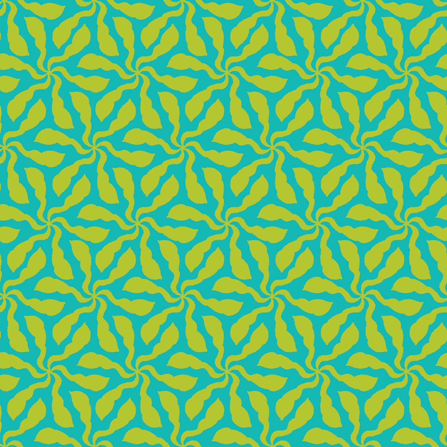 Quilting Cotton - Swirly Whirly Lime Teal - BL0510LT