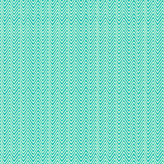 Quilting Cotton - In Bloom - Ziggy Aqua - BL0305A