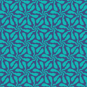 Quilting Cotton - In Bloom - Swirly Whirly Blue - BL0501B