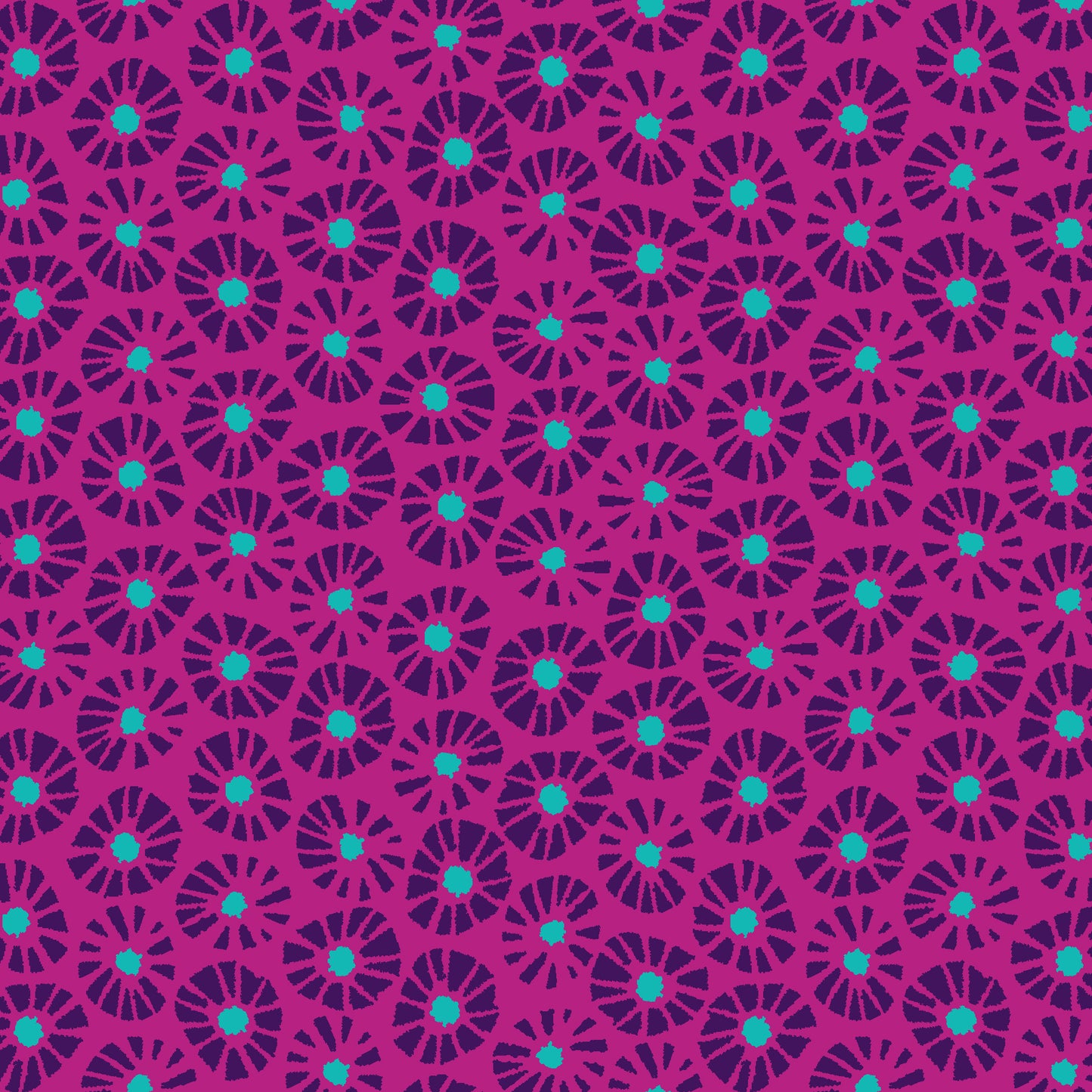 Quilting Cotton - In Bloom - Dials Purple Pink - BL0604PP