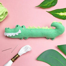 Load image into Gallery viewer, Chester the Crocodile Felt DIY Sewing Kit