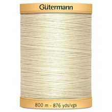 Load image into Gallery viewer, Gutermann Natural Cotton Thread: 800m Cream