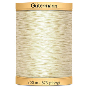 Gutermann Natural Cotton Thread: 800m Cream
