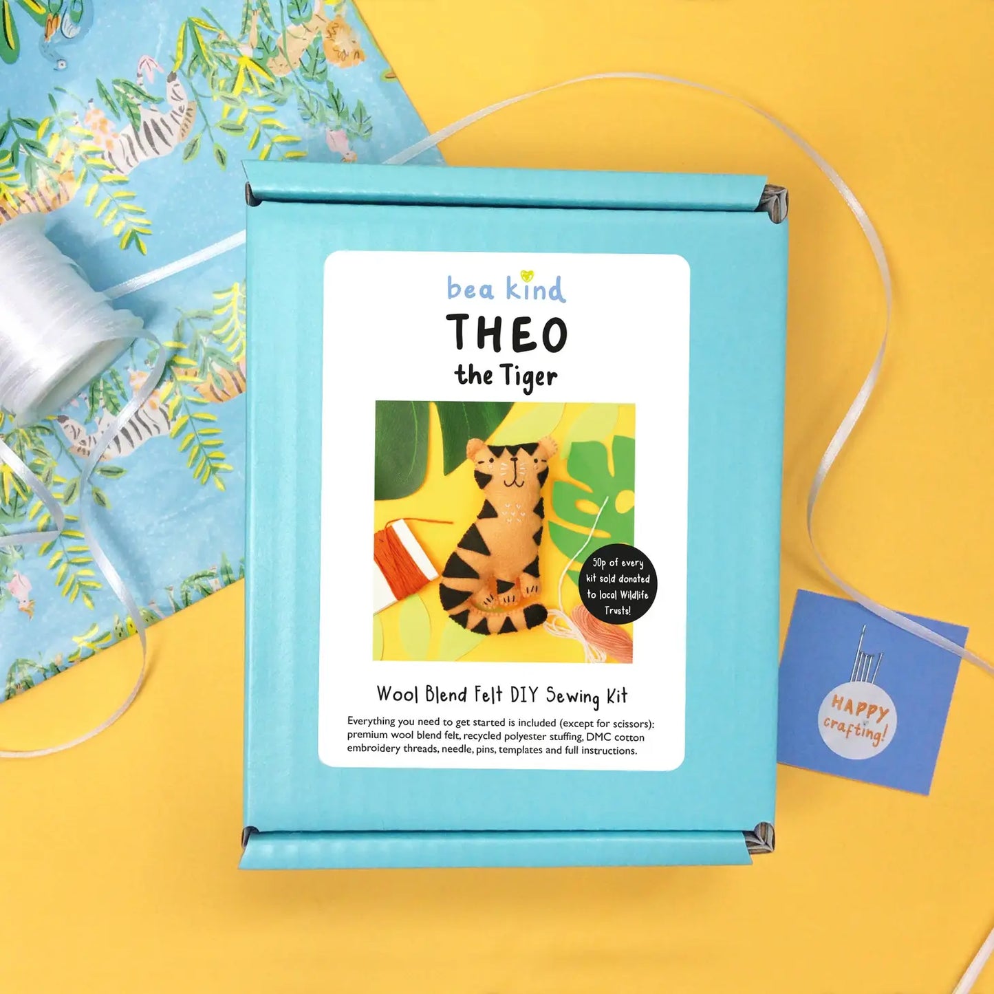 Theo the Tiger Felt DIY Sewing Kit
