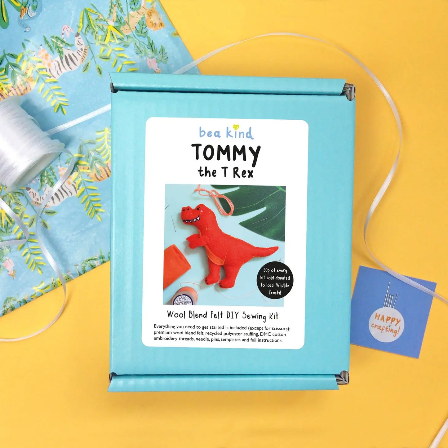 Tommy the T Rex Felt DIY Sewing Kit