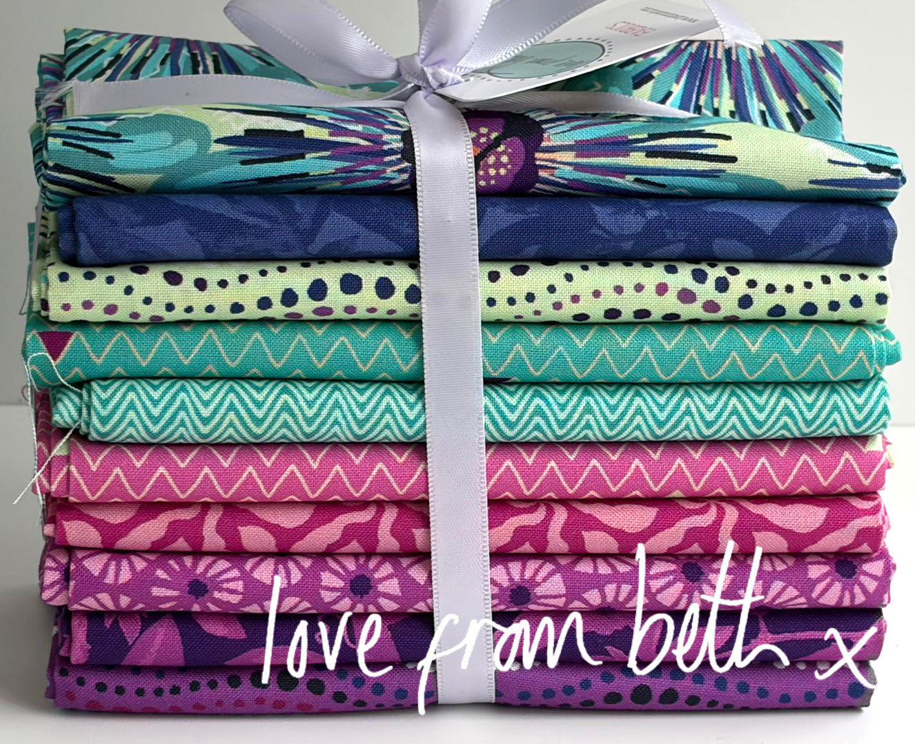 Fat Quarter Bundle - Passion Aqua - 10 Fat Quarters