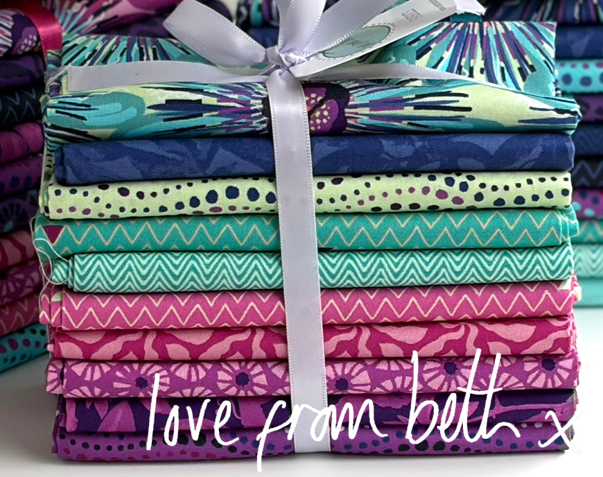 Fat Quarter Bundle - Passion Aqua - 10 Fat Quarters