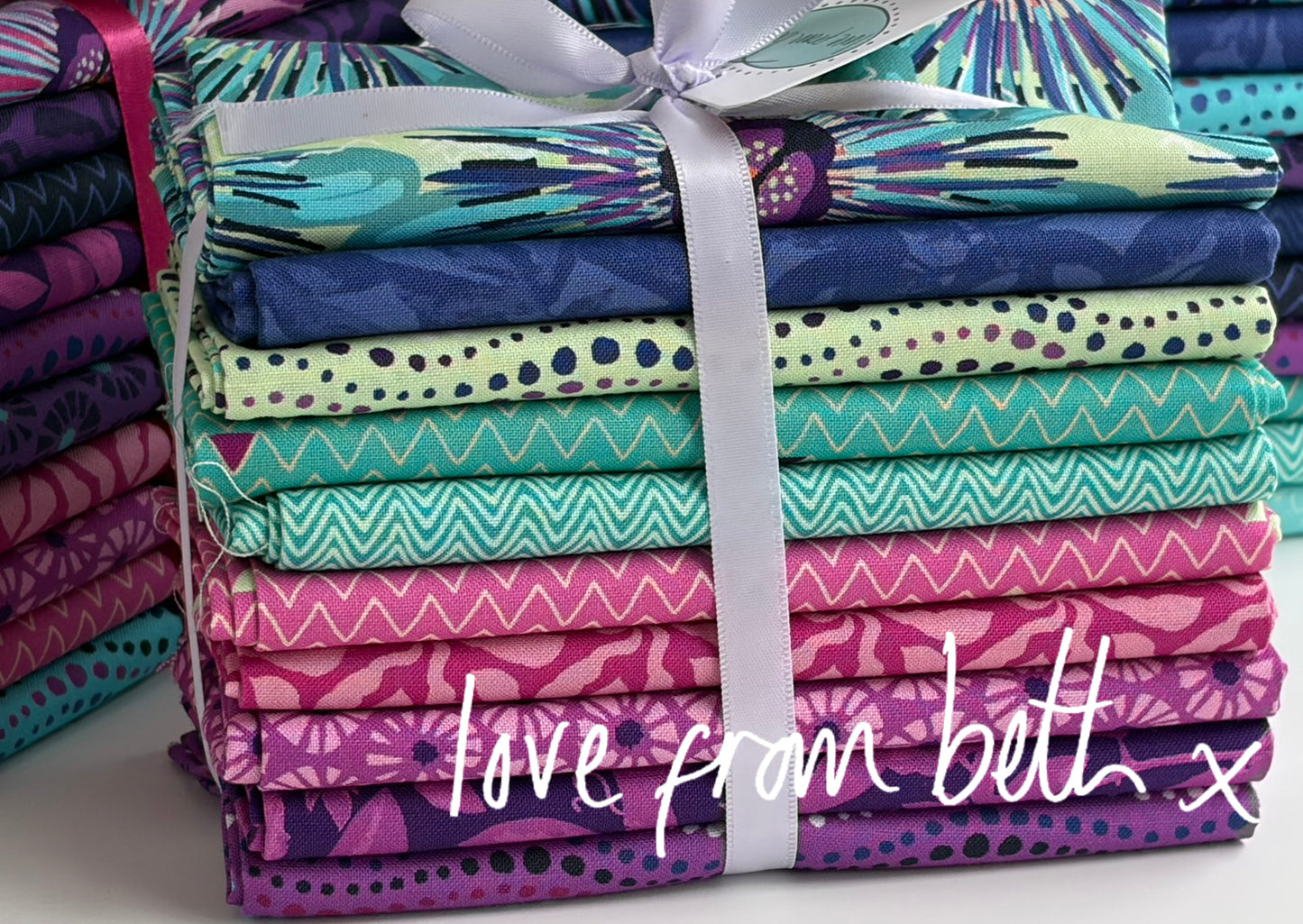Fat Quarter Bundle - Passion Aqua - 10 Fat Quarters