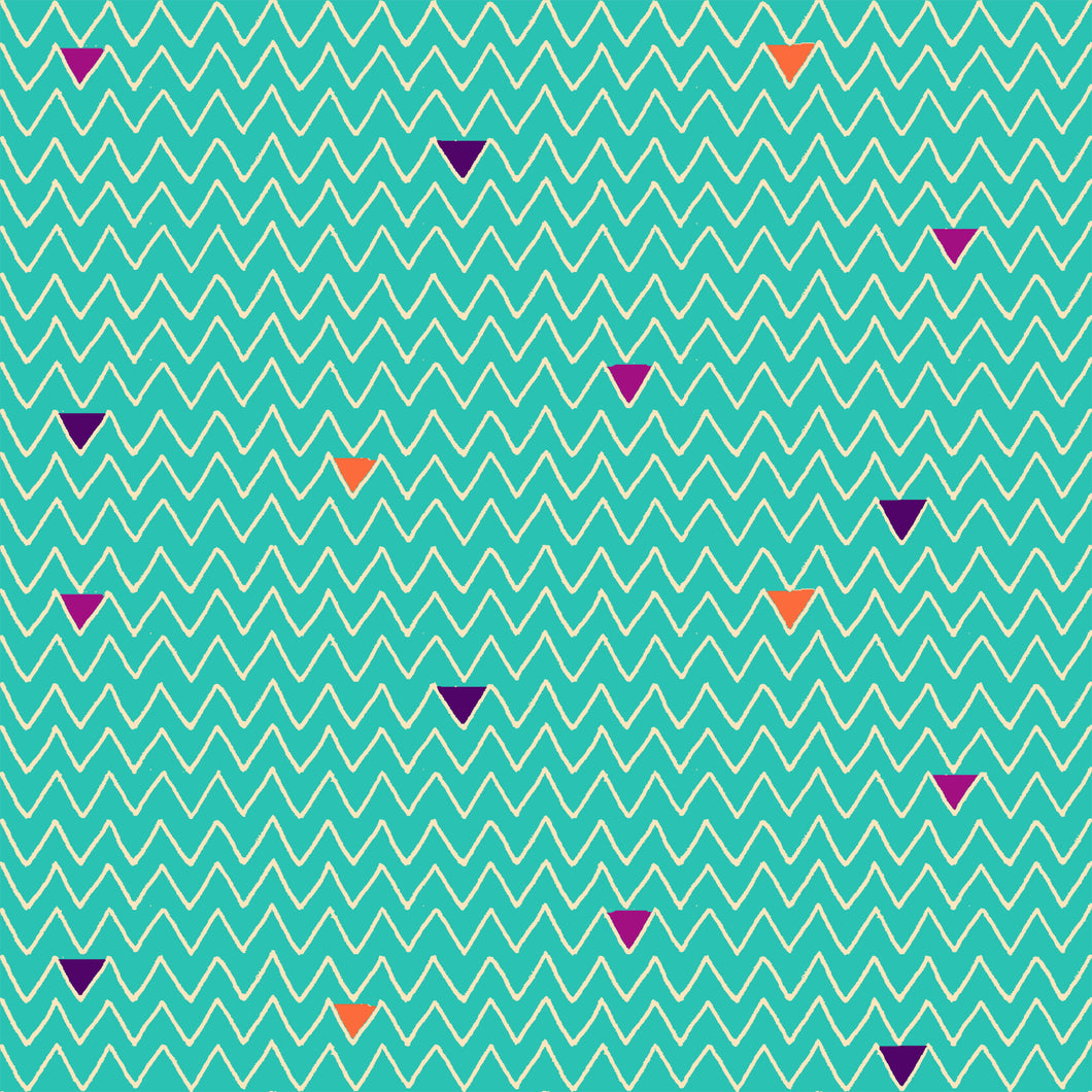 Quilting Cotton - Arrow Drops Aqua - ARR02A