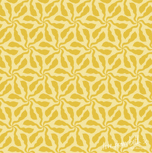 Quilting Cotton - Swirly Whirly Yellow - BL0507Y