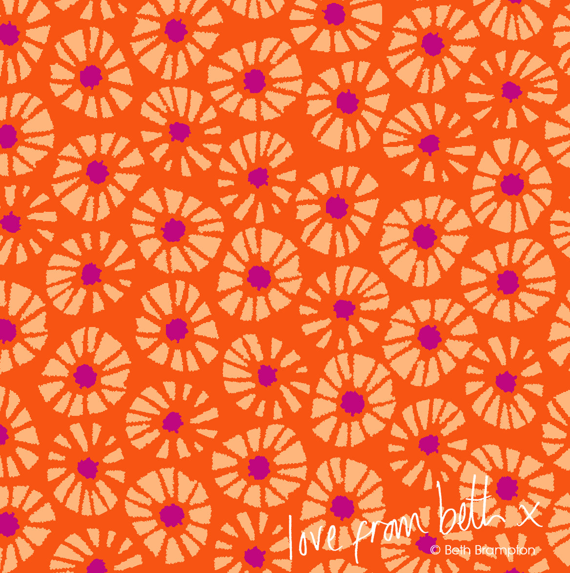 Quilting Cotton - Dials Orange BL0605O