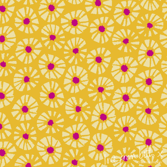 Quilting Cotton - Dials Yellow BL0606Y