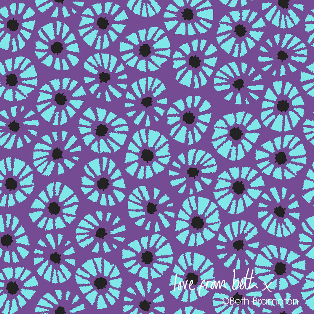 Quilting Cotton - Dials Purple BL0607P