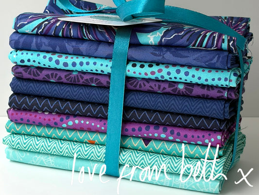 Fat Quarter Bundle - Passion Blue - 10 Fat Quarters