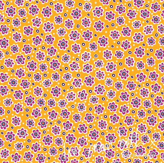 Quilting Cotton - Flowers Yellow - FLO03Y