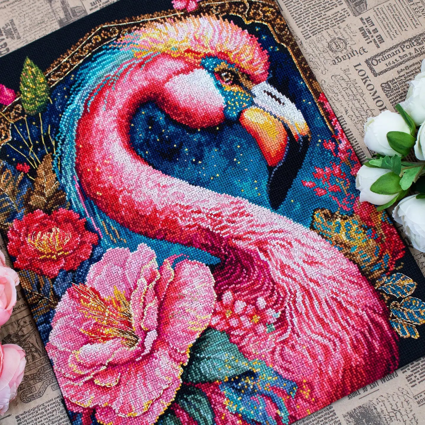 Flamingo Cross Stitch Kit