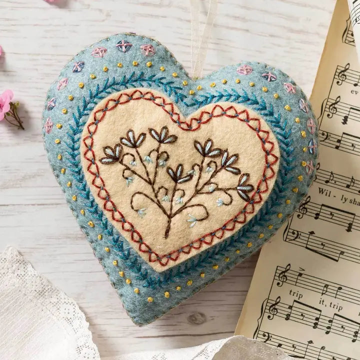 Embroidered Heart Felt Craft Kit