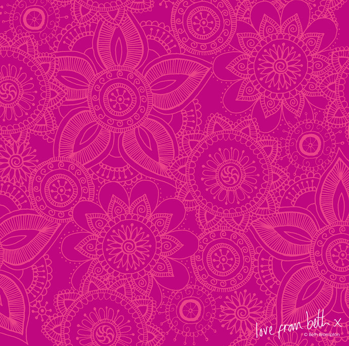 Quilting Cotton - Henna Basic - Pink HENB04P