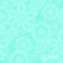 Load image into Gallery viewer, Quilting Cotton - Henna Basic - AQUA HENB07A