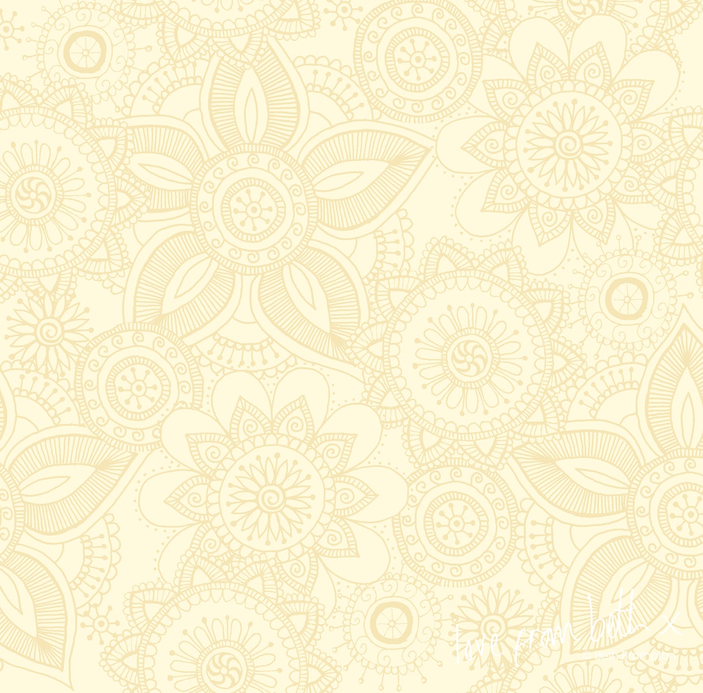 Quilting Cotton - Henna Basic - Cream HENB09C