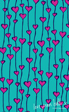 Load image into Gallery viewer, Quilting Cotton - Hearts Blue - HRT02B