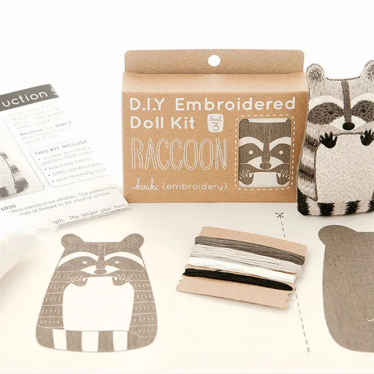 Raccoon Sewing Kit - Kiriki Press