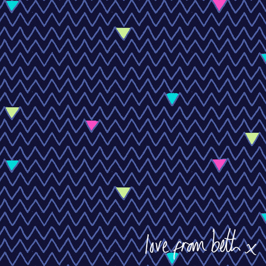 Quilting Cotton - Arrow Drops Navy - ARR06N