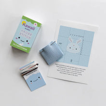 Load image into Gallery viewer, Kawaii Bunny Mini Cross Stitch Kit