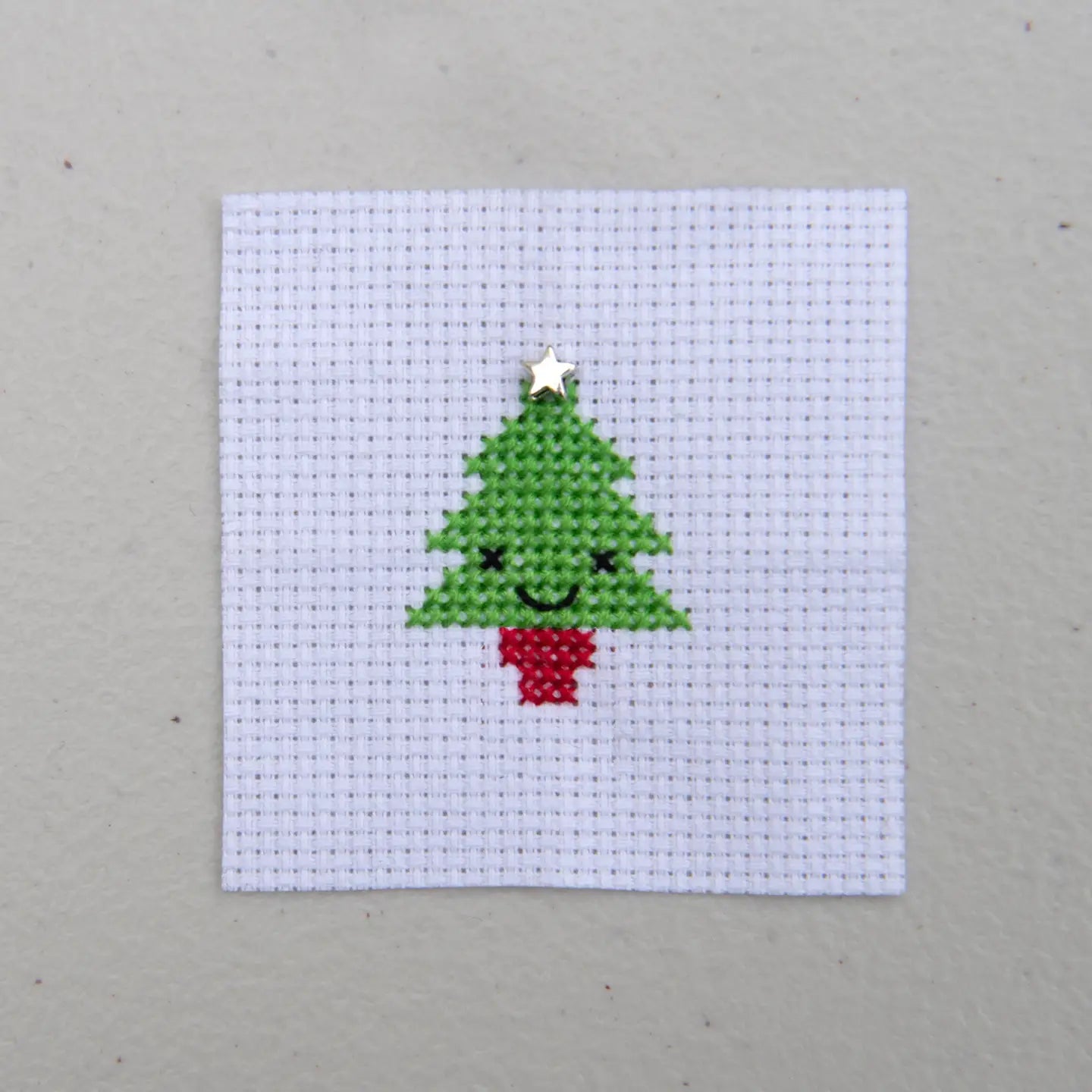 Kawaii Christmas Tree mini cross stitch kit