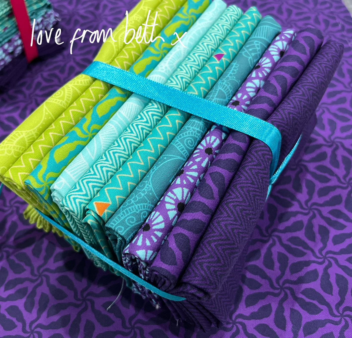 Half Rainbow Bundle - Cool - 10 Fat Quarters