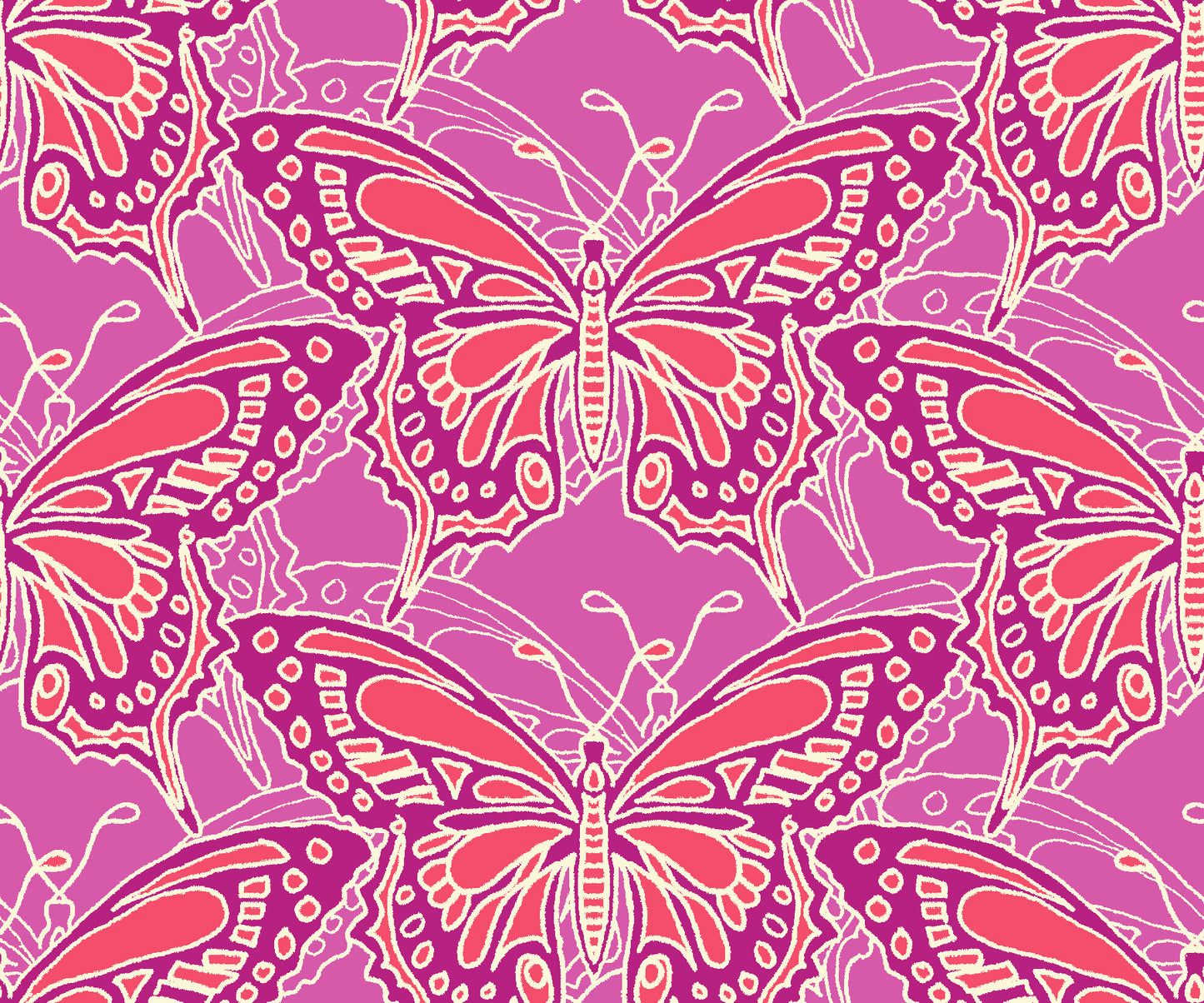 Quilting Cotton - Flutter Pink - FLU01P