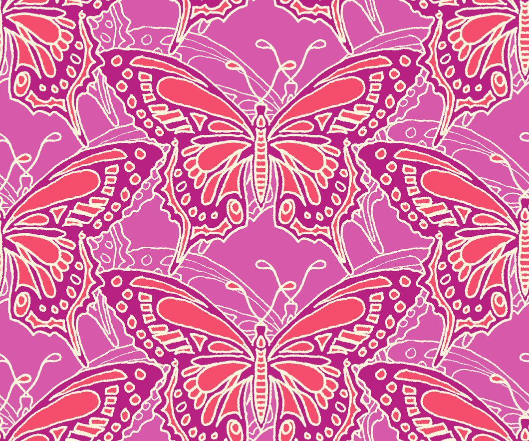 Quilting Cotton - Flutter Pink - FLU01P