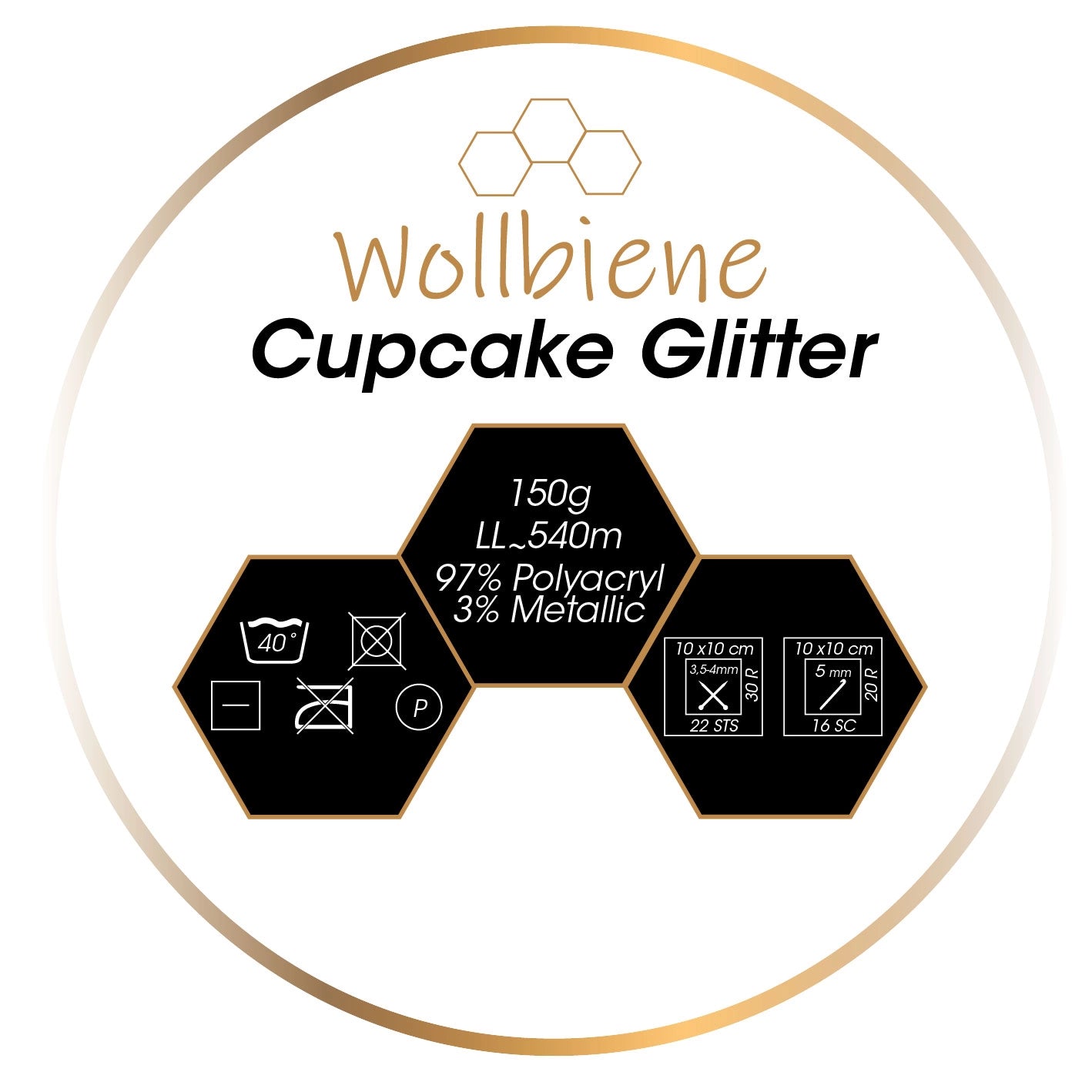 Woolbiene Cupcake Glitter