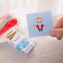 Load image into Gallery viewer, Kawaii Mouse King Mini Cross Stitch Kit