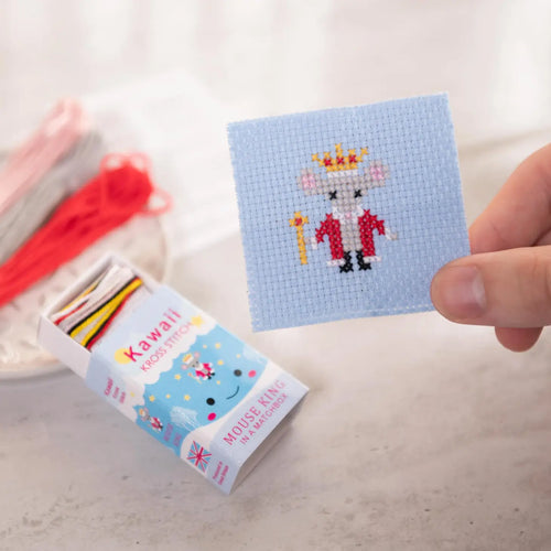 Kawaii Mouse King Mini Cross Stitch Kit