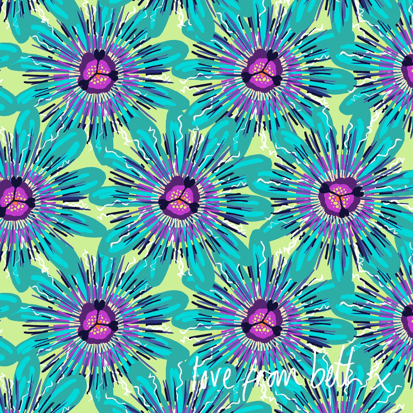 Quilting Cotton - Passion - Aqua
